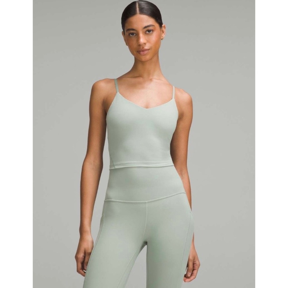 Lululemon Align Tank Top Sage Green Size 0 LW1EZJS Cropped Cami Yoga Bra